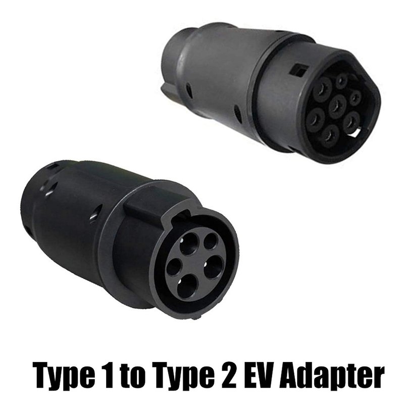EVSE EV Adaptor 32A SAE J1772 Type 1 To Type 2 Plug EV Adapter Electric Cars Vehicle Charger Charging Connector — photo