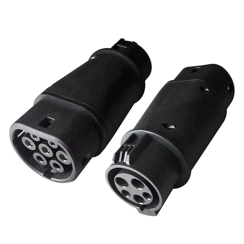 EVSE EV Adaptor 32A SAE J1772 Type 1 To Type 2 Plug EV Adapter Electric Cars Vehicle Charger Charging Connector — photo