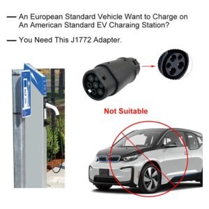 EVSE EV Adaptor 32A SAE J1772 Type 1 To Type 2 Plug EV Adapter Electric Cars Vehicle Charger Charging Connector — China