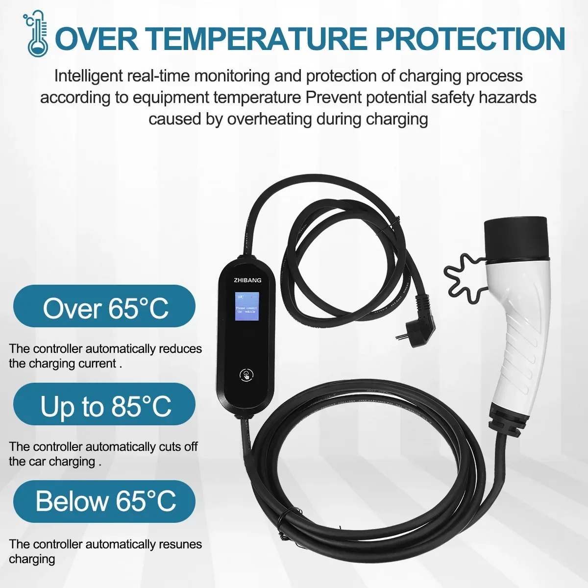 Portable EV Charger: LCD, 110V/220V, 16A — photo 5