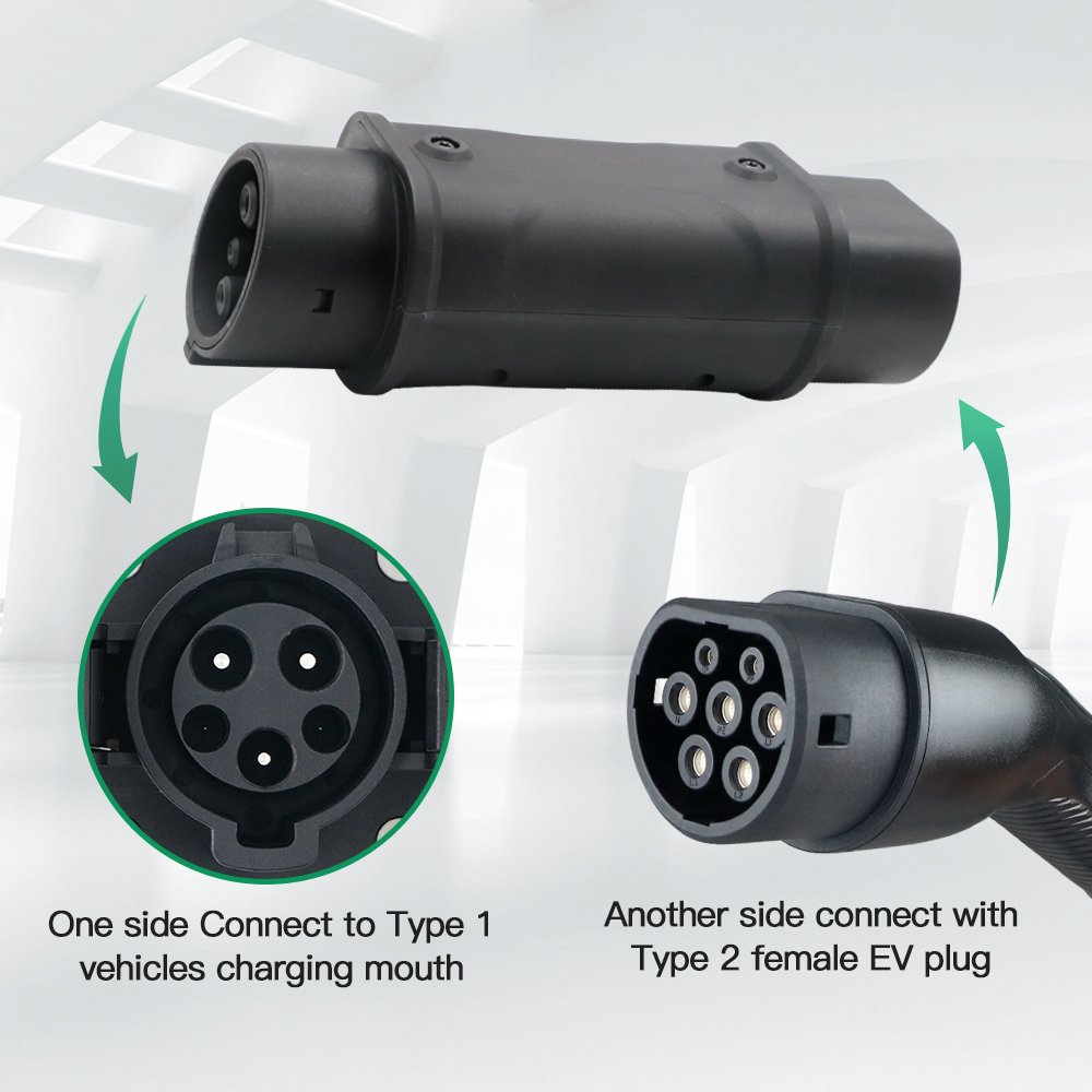 Type 2 to 1 Charger IEC 62196 To SAE J1772 Adapter EV Charger β photo 3