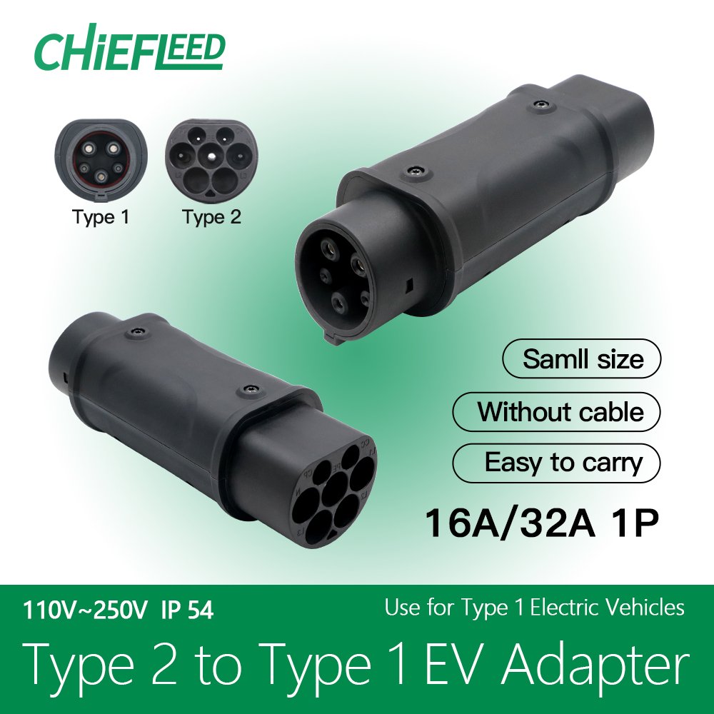 Type 2 to 1 Charger IEC 62196 To SAE J1772 Adapter EV Charger β China import for GCC